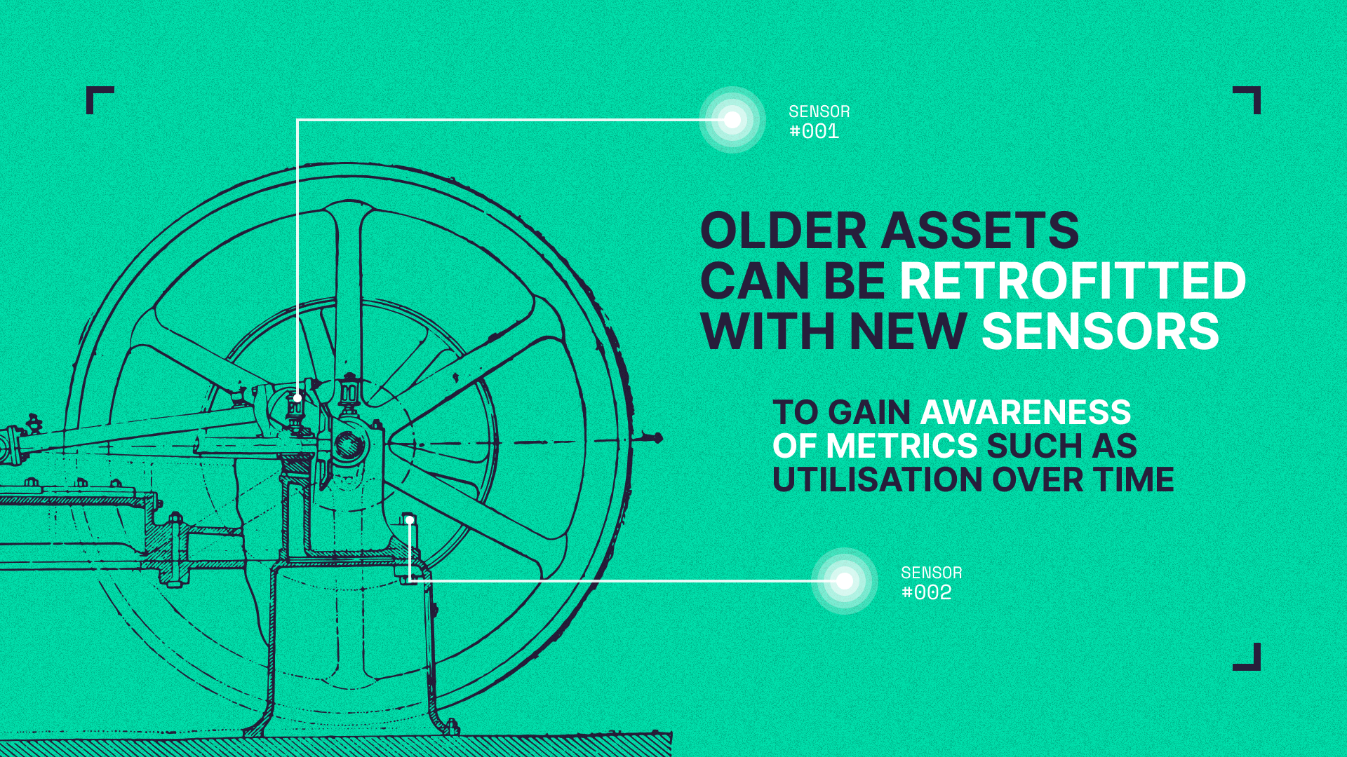 older assets can be retrofitted with new sensors to gain awareness of metrics such as utilisation over time