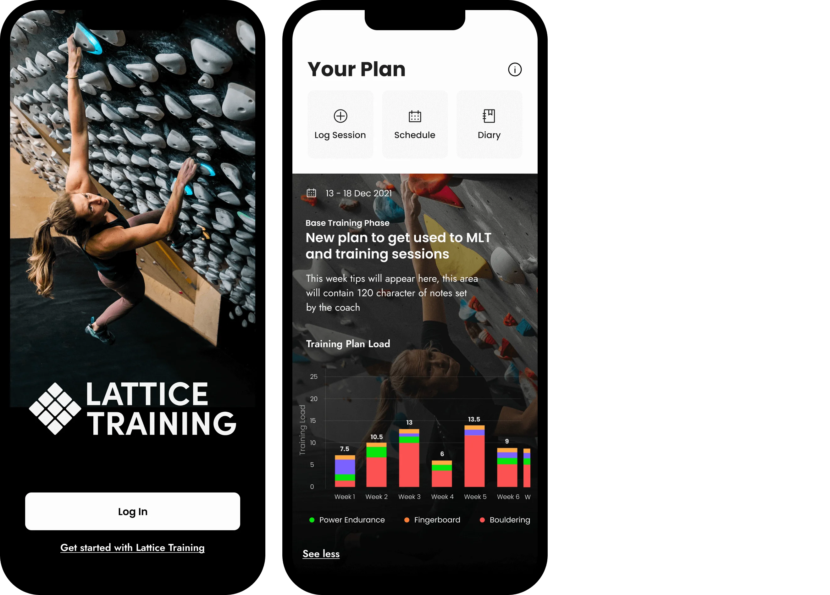 Lattice Training Mobile App Screen Shots