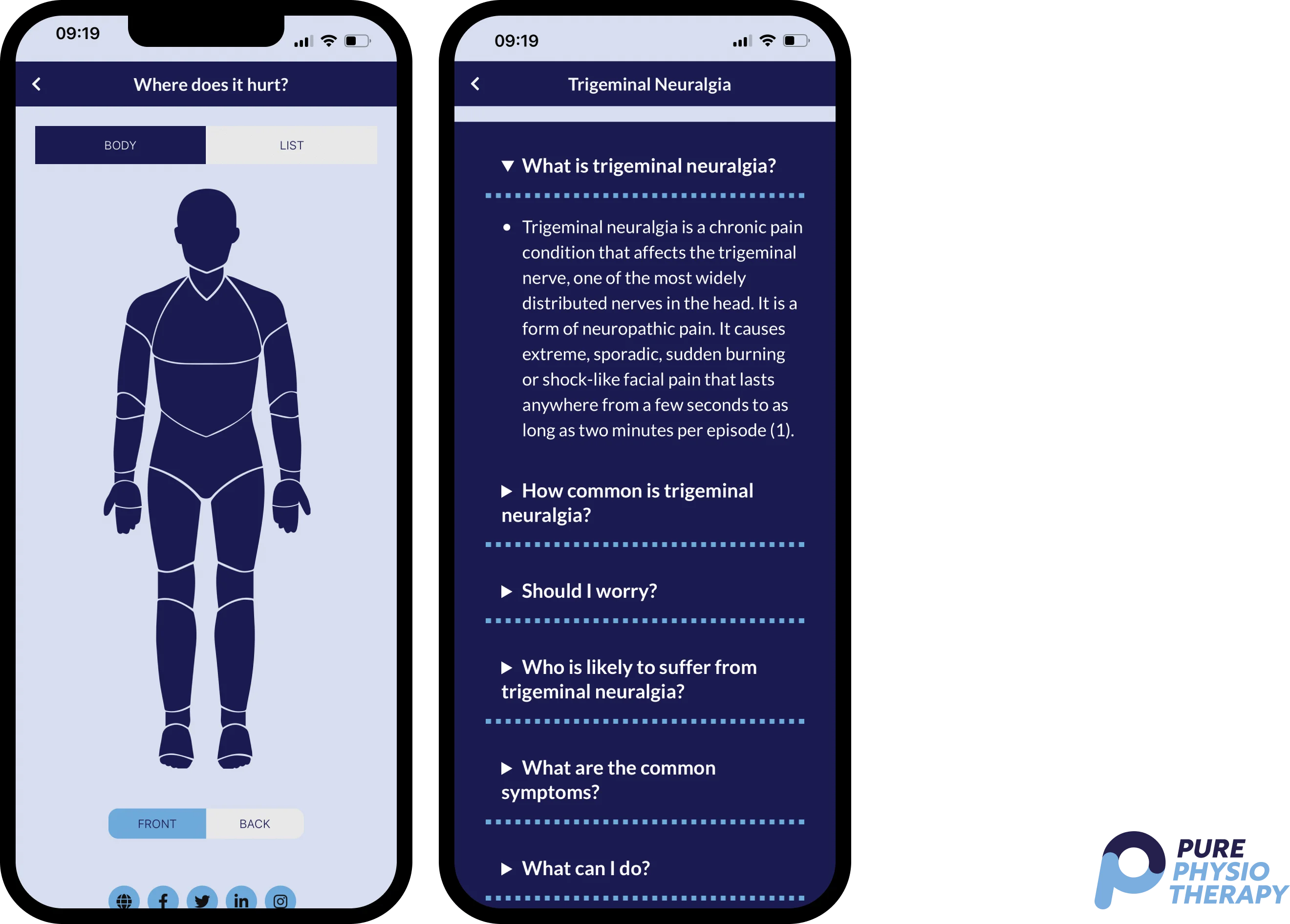 Pure Physiotherapy Mobile App