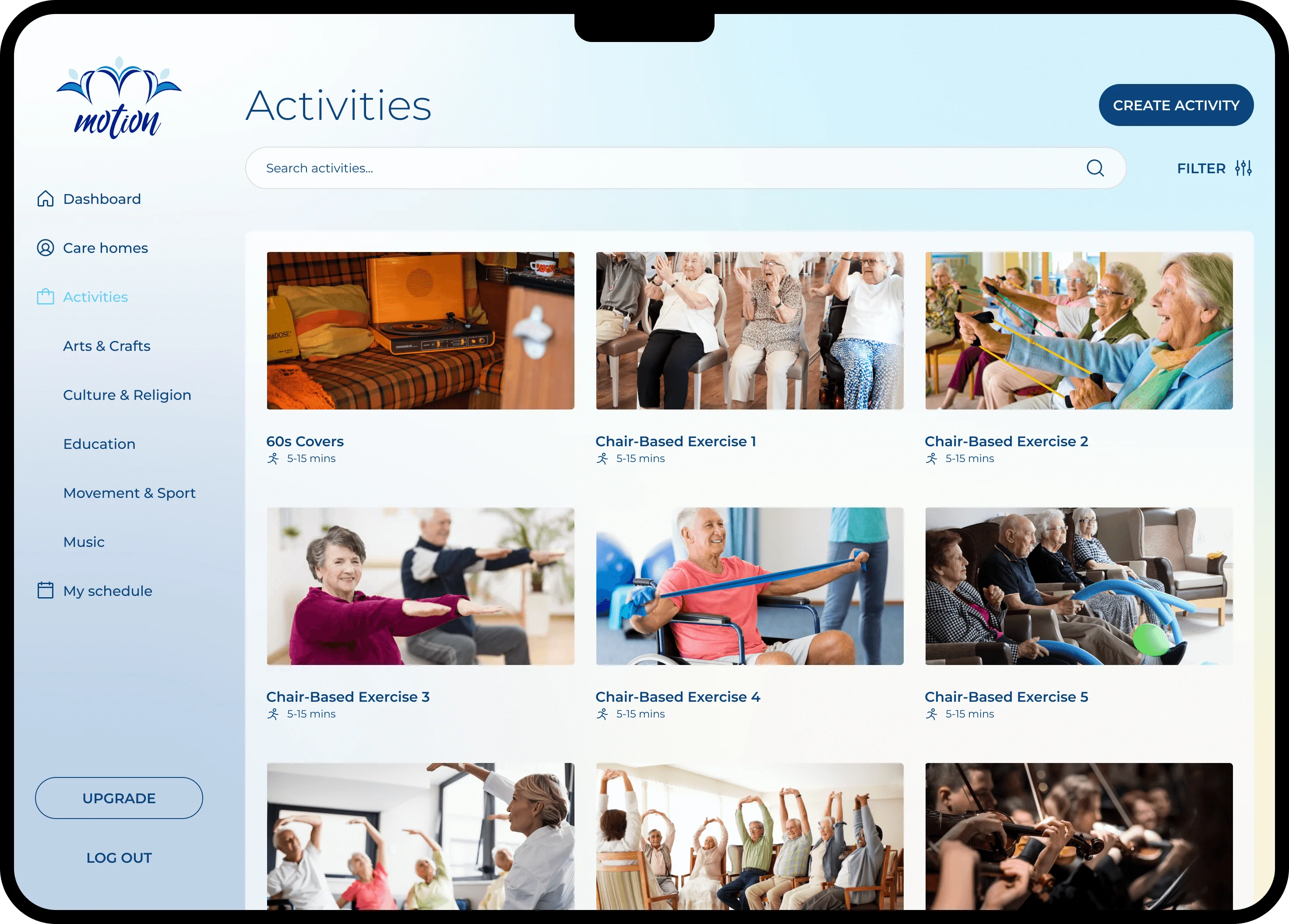 Motion Exercise Web Application