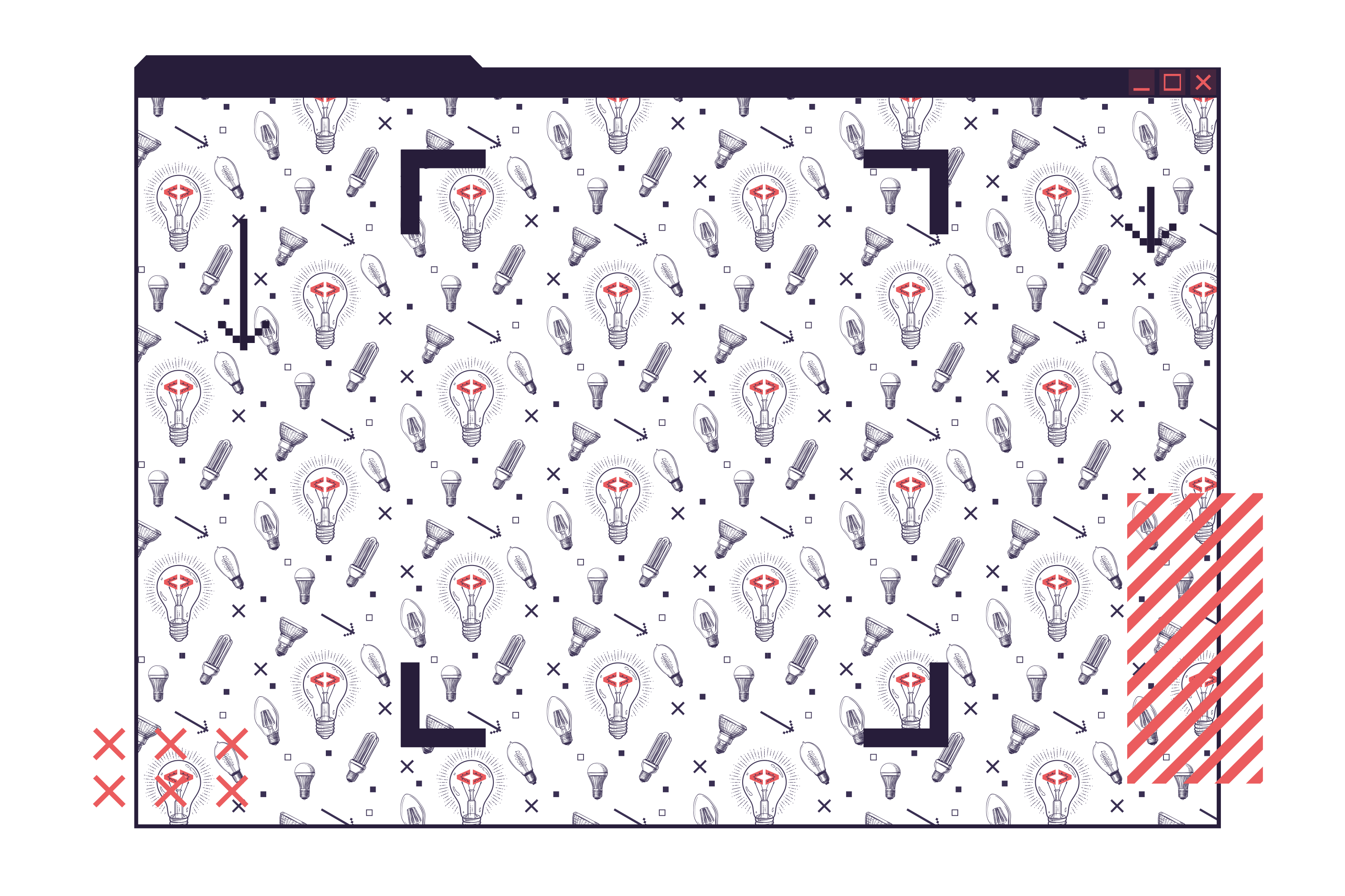 Advanced innovation image of Razor icon in lightbulbs