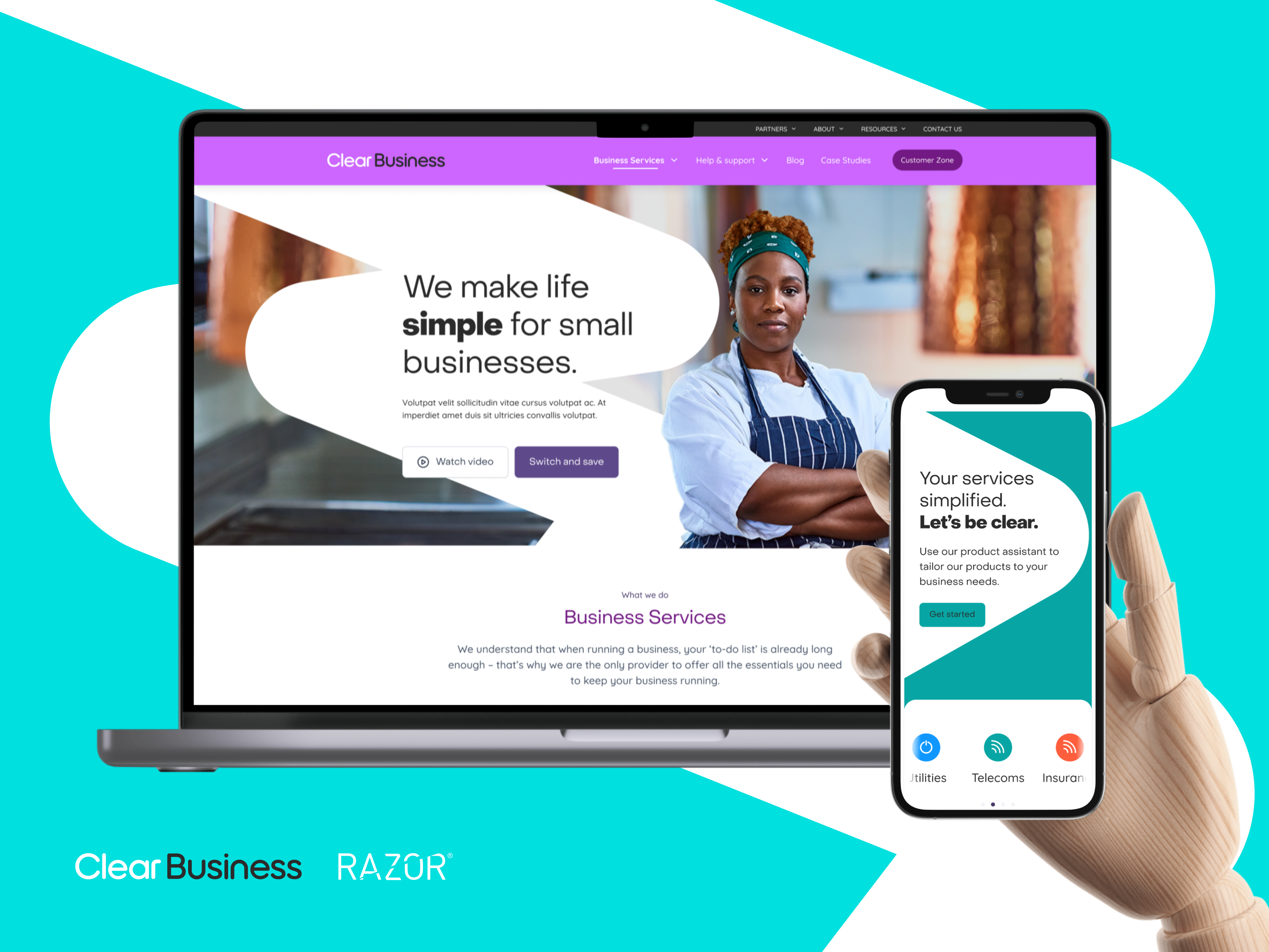 Clear Business Mock Up